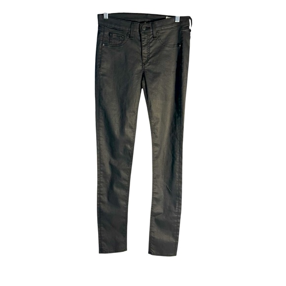 Legging En Cuir Rag & Bone RBW Pour Femme - Taille 27 Noir - Style Skinny Avec Zip
